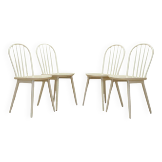 Set of four beech chairs, Danish design, 1970s, production: Denmark