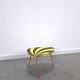 Vintage 1950s black and yellow striped formica table, plant table.
