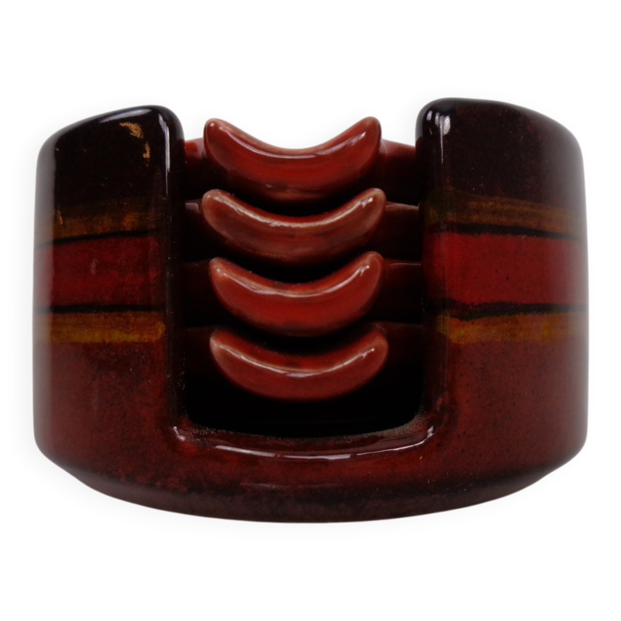 Pop Art Ceramic Ashtrays by Romolo Verzolini for Questa Maiolica, Italy, 1970s, Set of 5