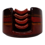 Pop Art Ceramic Ashtrays by Romolo Verzolini for Questa Maiolica, Italy, 1970s, Set of 5