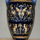 Baluster vase in Gien, renaissance decoration