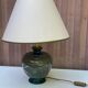 Vintage lamp signed Olivier Corro in green ceramic.