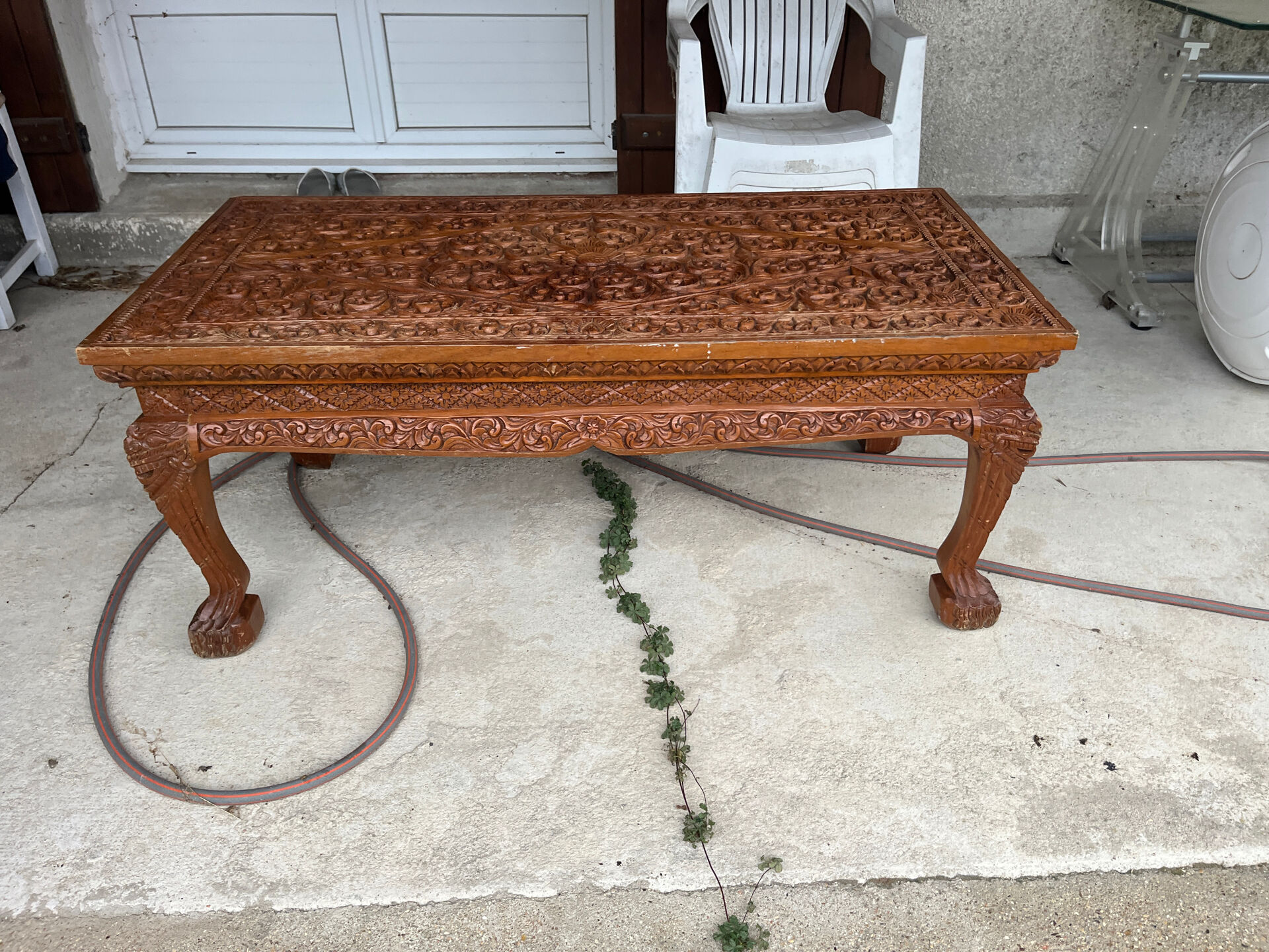 Solid wood coffee table