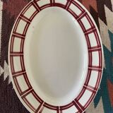 Plat ovale terre de fer Badonviller