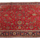 Tapis persan vintage tabriz en laine rouge 290x340cm