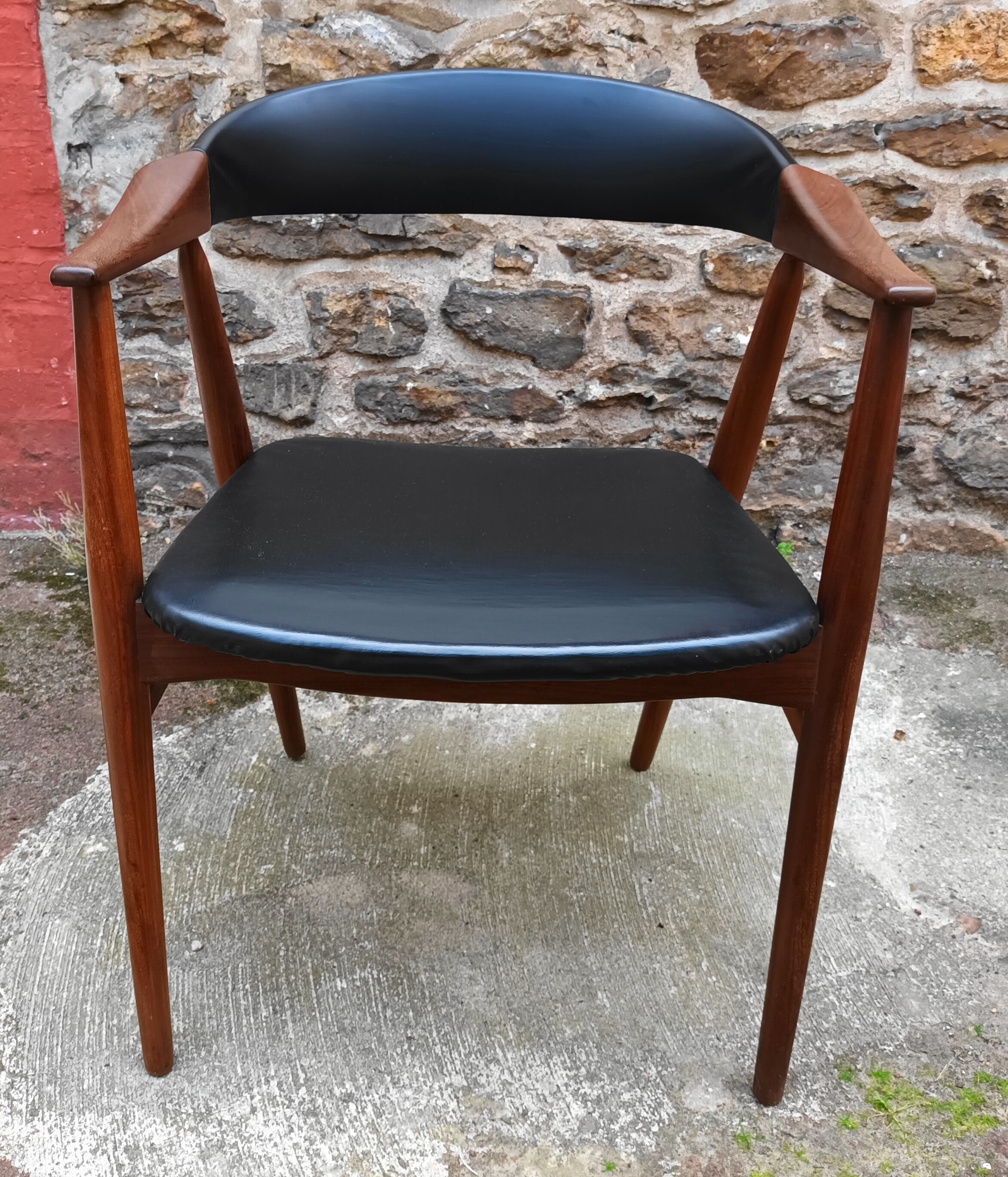 Danish desk chair in teak by Thomas Harlev, 60s