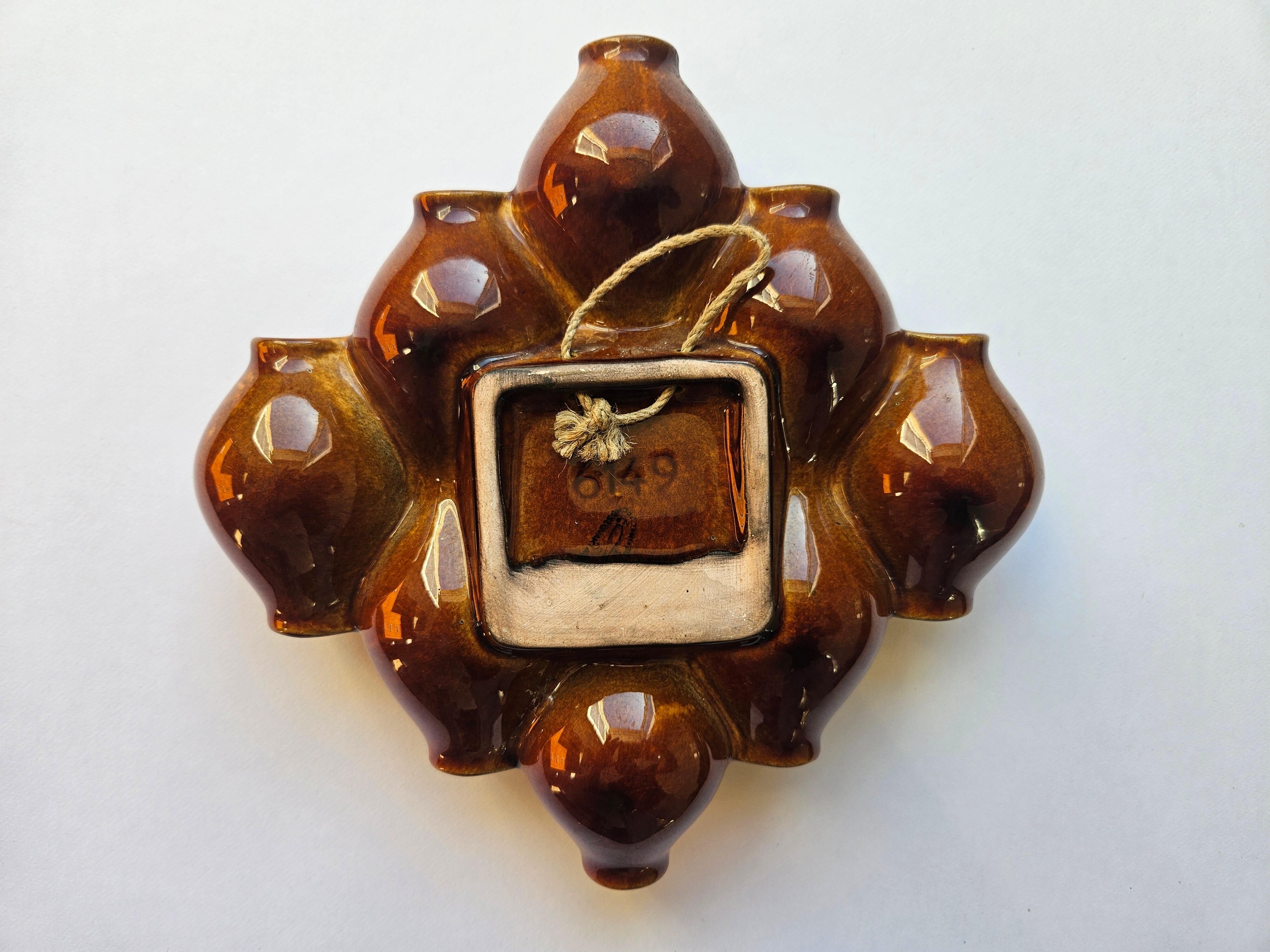 Rare Midcentury wall vase in ceramic, 1970s