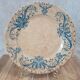 Antique plate model "Joconde", Victorian blue decoration