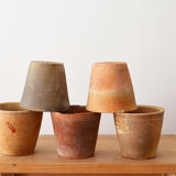 10 terracotta seedling pots