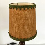 Art Deco lamp in turned wood from the 1930s