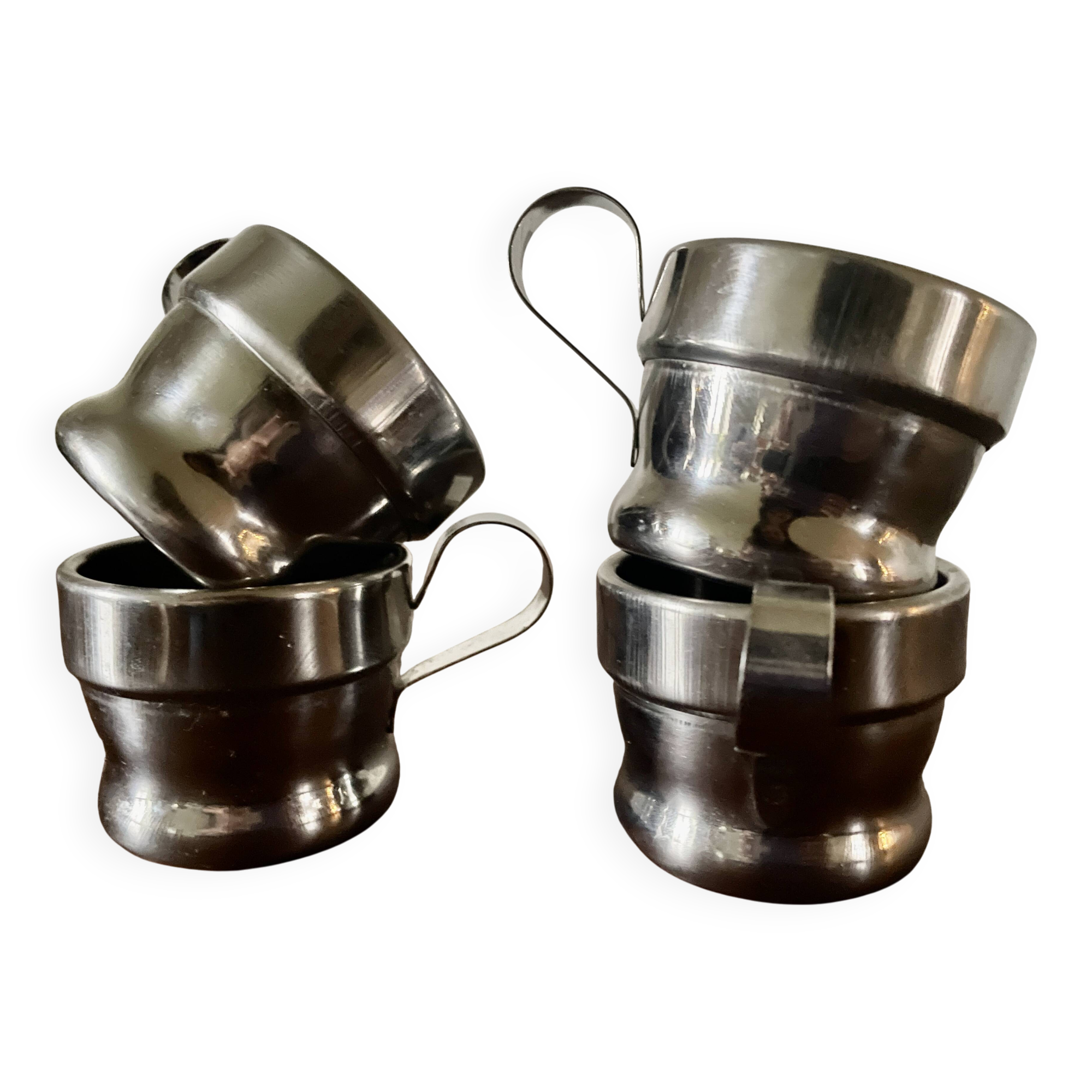 set of 4 stainless steel coffee cups Jolly, Italy