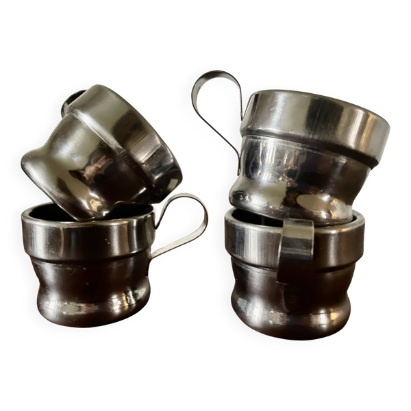 set de 4 tasses à café inox Jolly, Italie