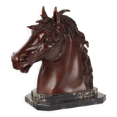 Modern bronze sculpture of a horse's head F.G. Ruocco Naples 20th century