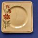 6 square dessert plates, ironstone. 1940s-50s.