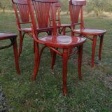 Set of 6 vintage bentwood bistro chairs