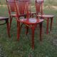 Lot de 6 chaises bistrot vintage en bois courbé