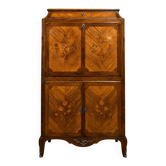 Secrétaire à abattant marqueté de style Louis XV vers 1900