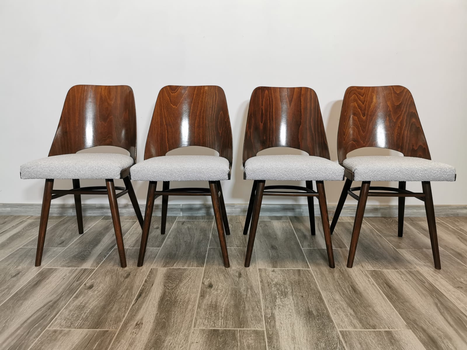 Dining Chairs by Radomir Hoffman for Ton, 1950s, Set of 4