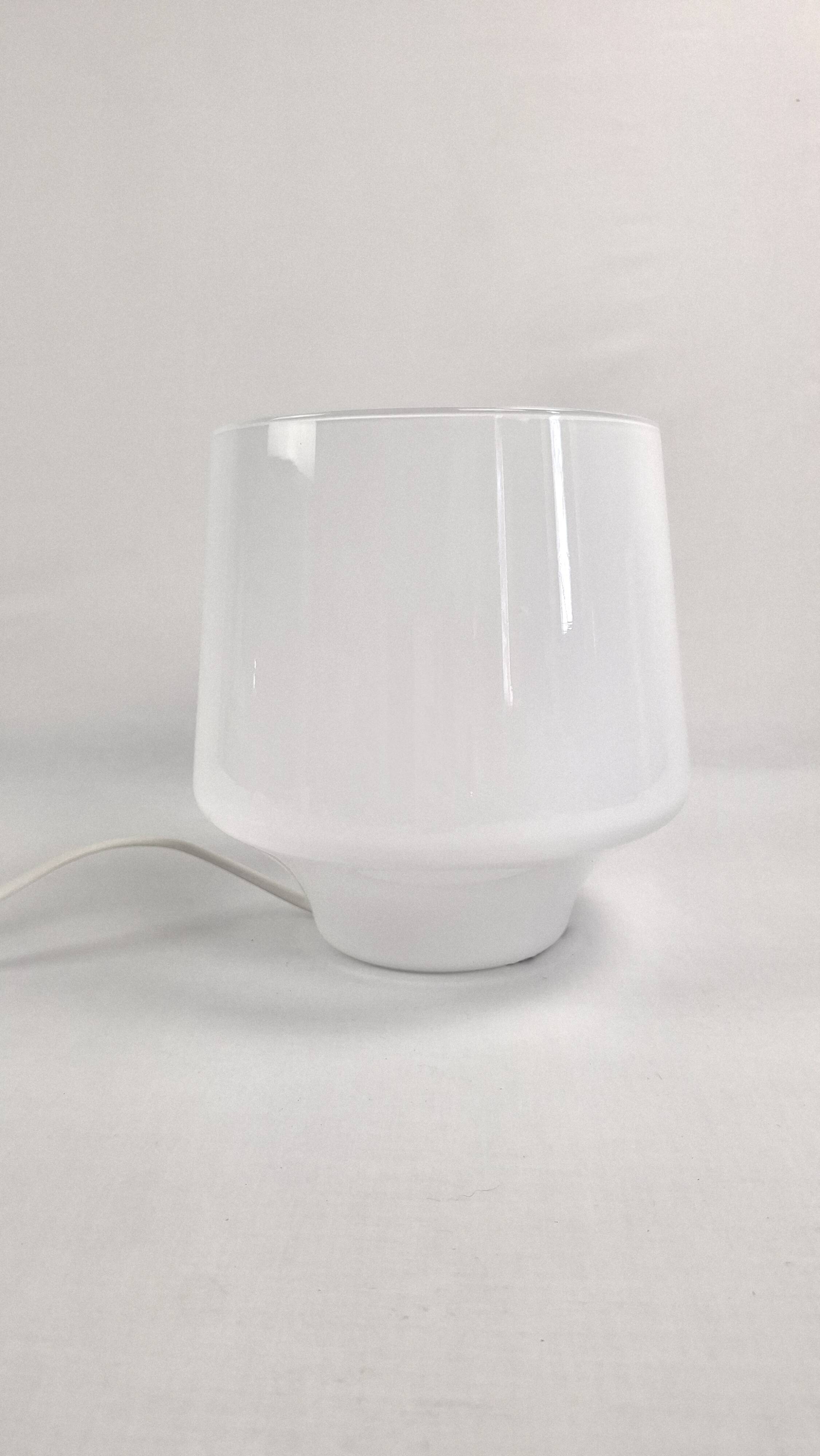 Vintage mid-century tapered glass bedside lamp or night light.