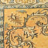 5x9 Vintage Yellow & Green Oriental Turkish Rug, 157x273Cm