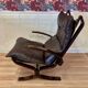 Leather armchair "Scandinavian design" 1950 "Ingmar Relling".