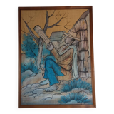 Tableau figuratif Madagascar vintage