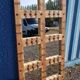 Old Burmese teak mirror with copper fittings