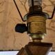 Rattan and bamboo plant holder floor lamp from the 70s