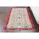 Vintage Turkish Oushak Handmade Wool Cotton Red Area Rug 107x191