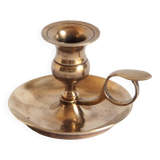 Brass candle holder with cup and handle