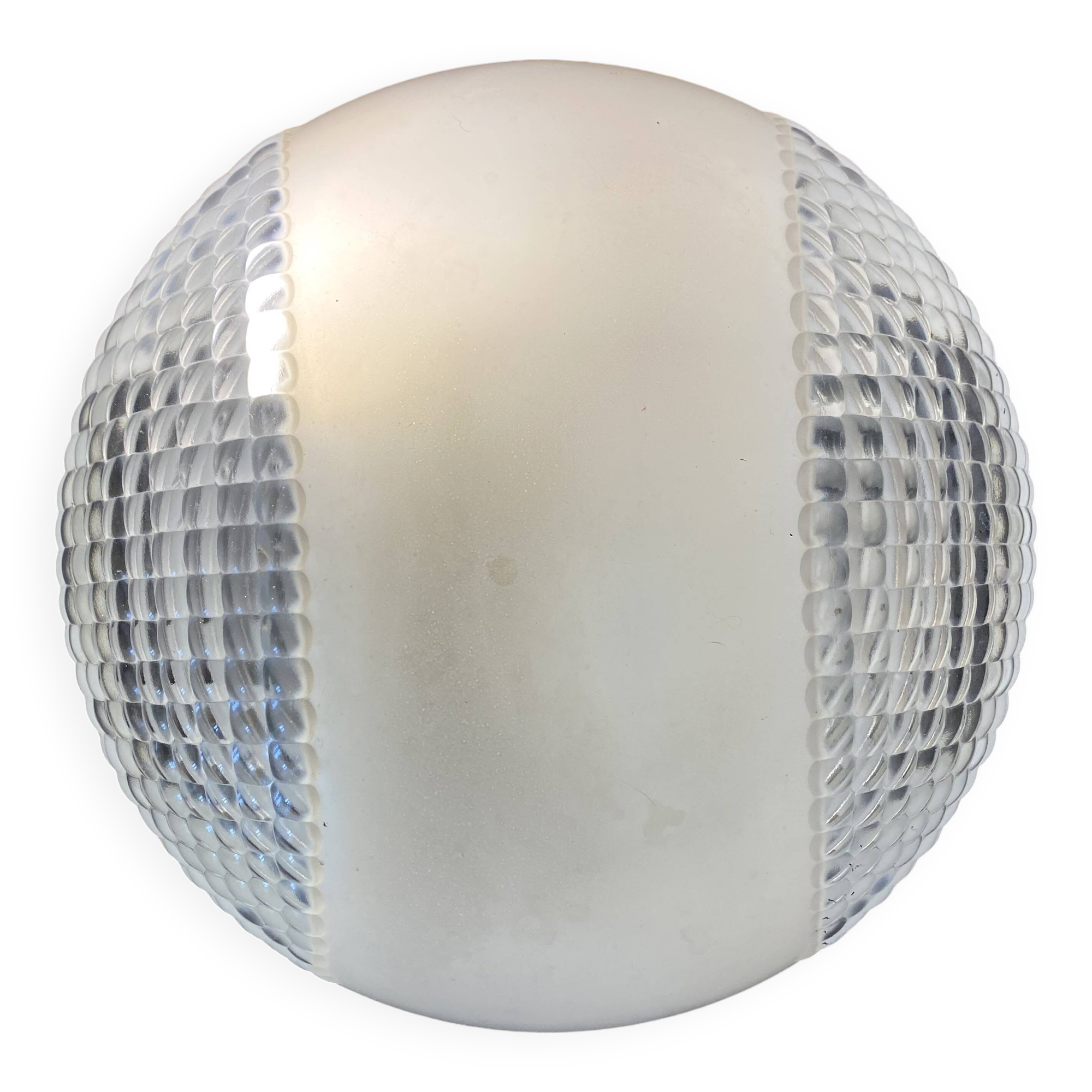 Industrial glass ceiling light, 60s-70s