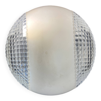 Plafonnier industriel en verre, années 60 -70