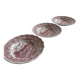 Set of three pink soup plates Fontebasso Made in Italy