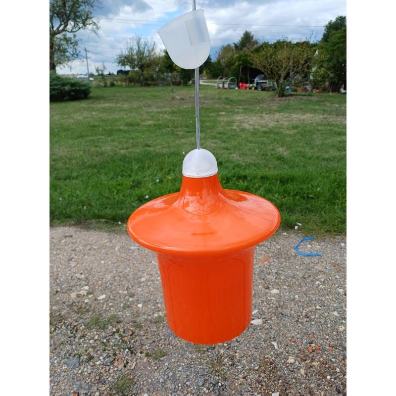 Vintage 70s opaline pendant light