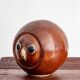Glazed stoneware owl head, 1950s-60s