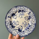 Series of 9 Creil Montereau plates, Flora model