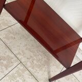 Vintage serving trolley in varnished wood from the 60s