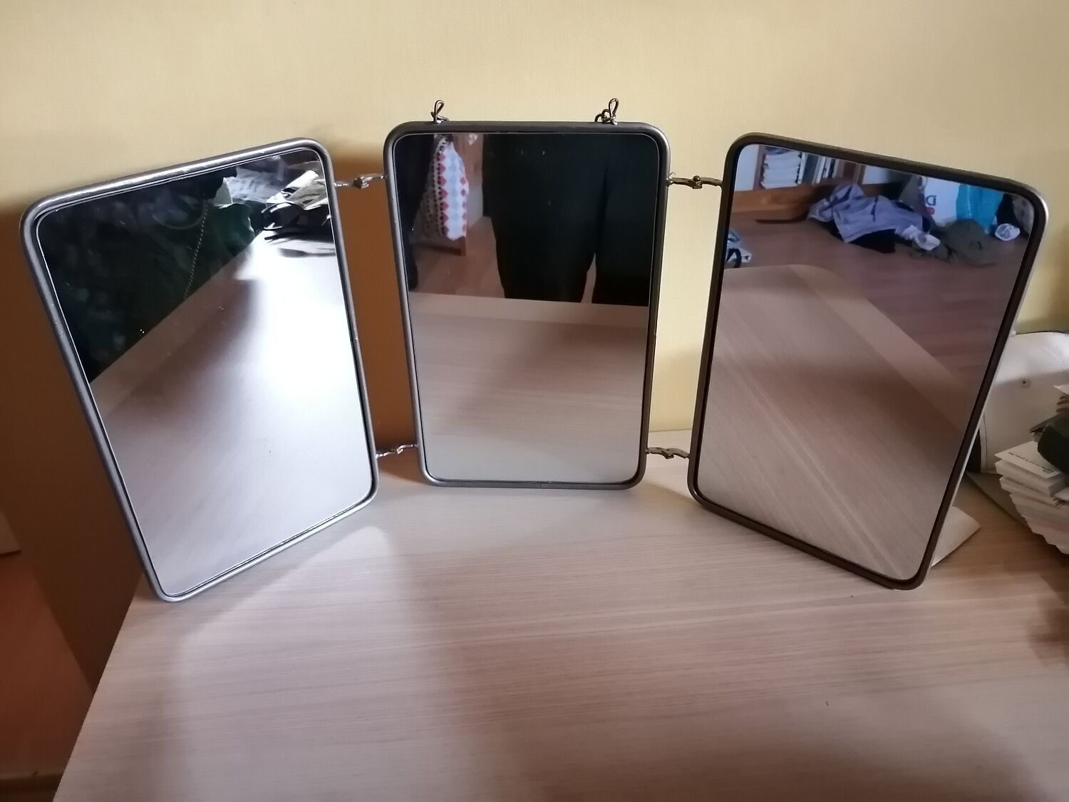 Barber mirror triptych