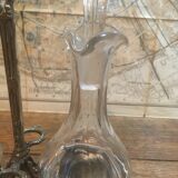 Silver and crystal oil and vinegar set