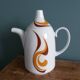 Coffee pot, teapot, porcelain, Italy, 70s, space age
