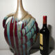 Vase soliflore in glazed ceramic earthenware vintage contemporary art 20th century