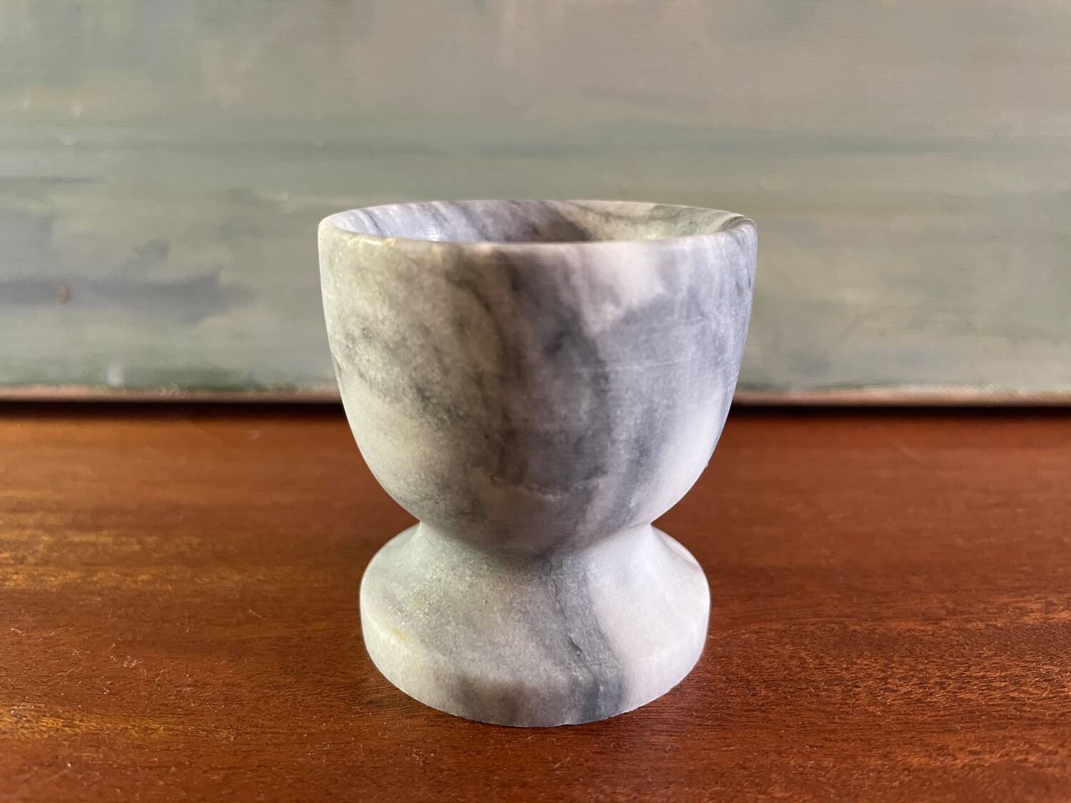 Matte marble egg cup