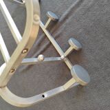 Old aluminum coat holder with 5 pads and a hat holder. Year 50