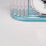 Table Clock by Omodomo in Crystal. Made in Italy1970