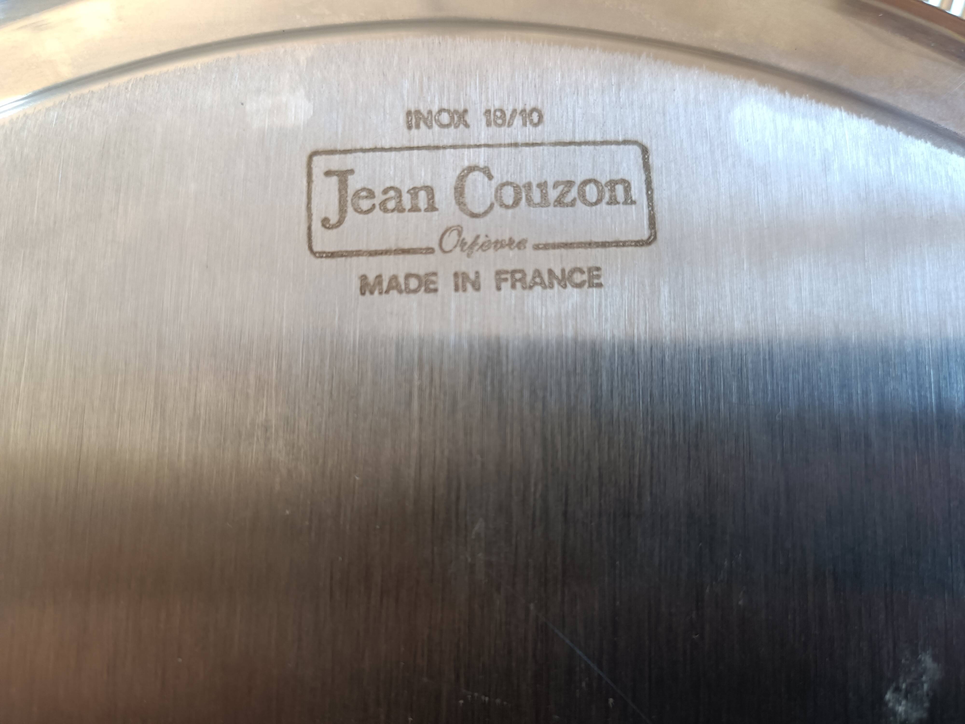 Vintage stainless steel tray by Jean Couzon