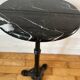 Vintage black marble bistro pedestal table