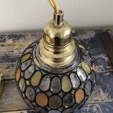 Vintage faceted pendant light