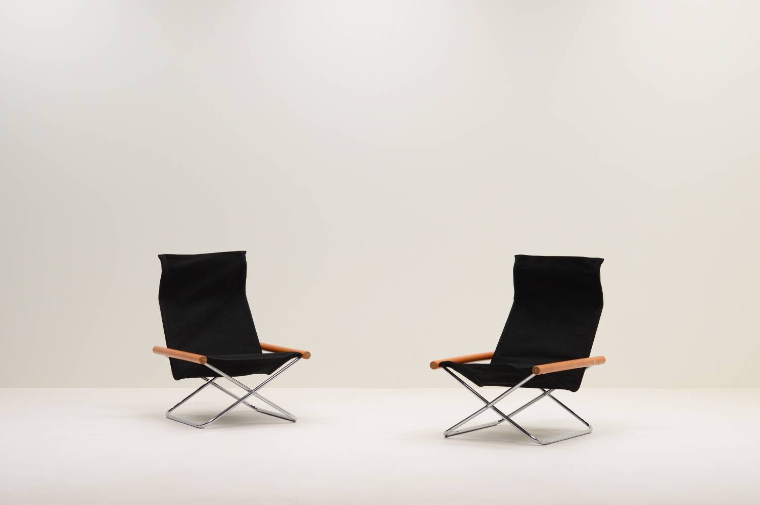 Set of 2 ny chairs by takeshi nii, 1950s japan.