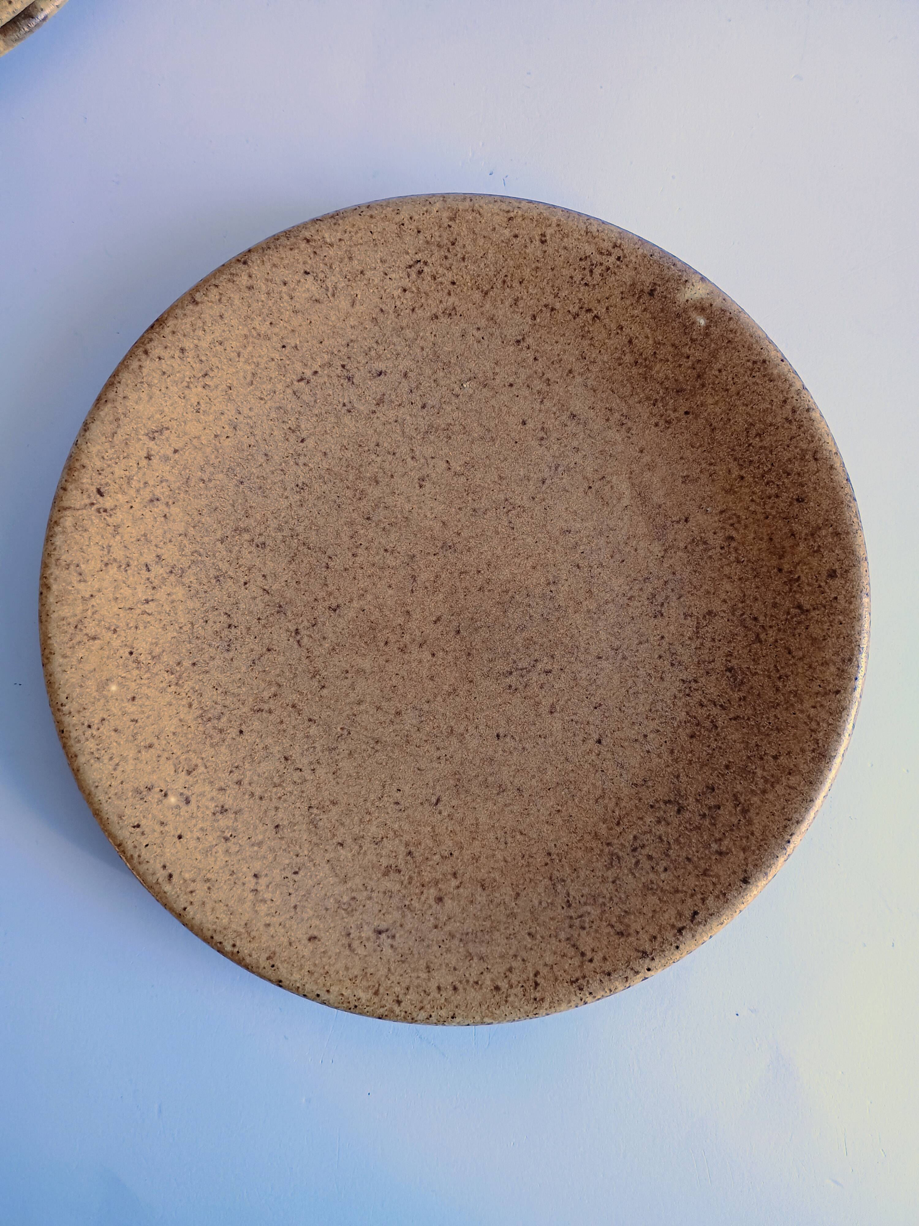 Set of 10 dessert plates Gres Chantilly Longchamp France