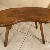 Petit banc brutaliste bois massif